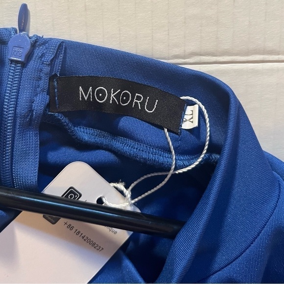 NWT XL blue ruffle sleeve plus stretchy holiday dress Gold one is for reference - Picture 4 of 8